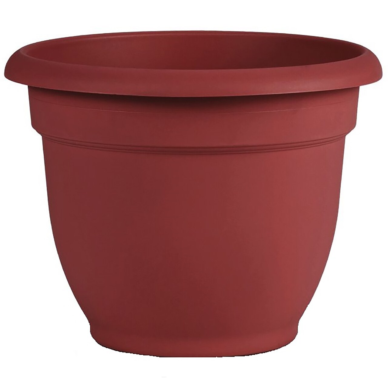 Bloem Ariana Pot Planter: 16" - Burnt Red - Durable Resin Pot, For Indoor and Outdoor Use, Gardening, Self Watering Disk Included, 6 Gallon Capacity